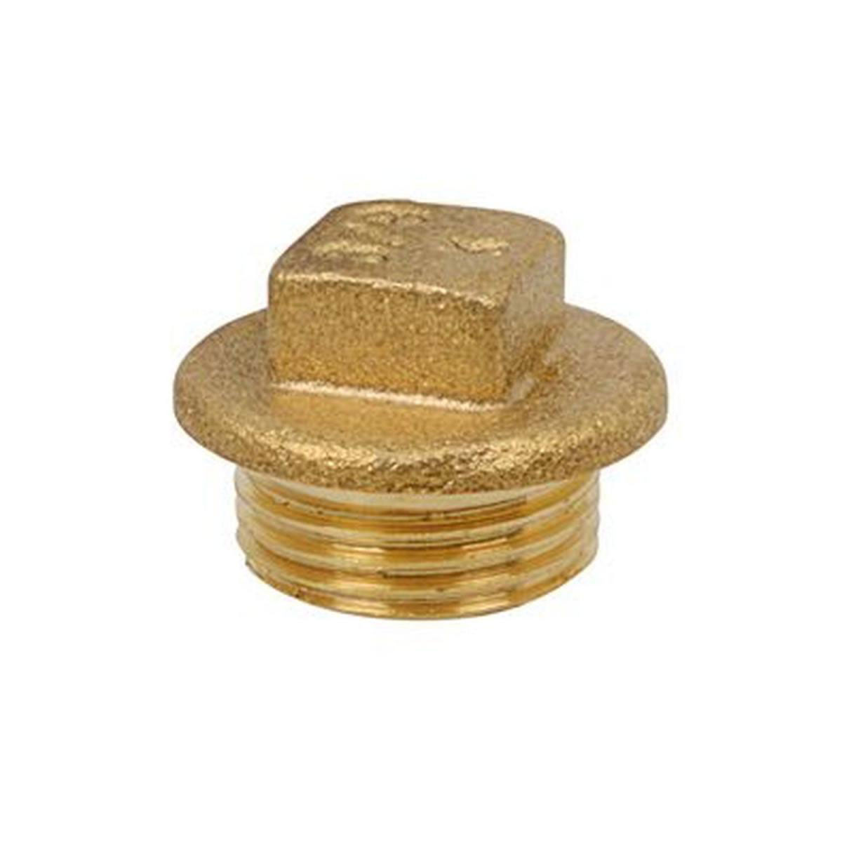 Kirchhoff Vierkant-Stopfen ½ AG Messing blank