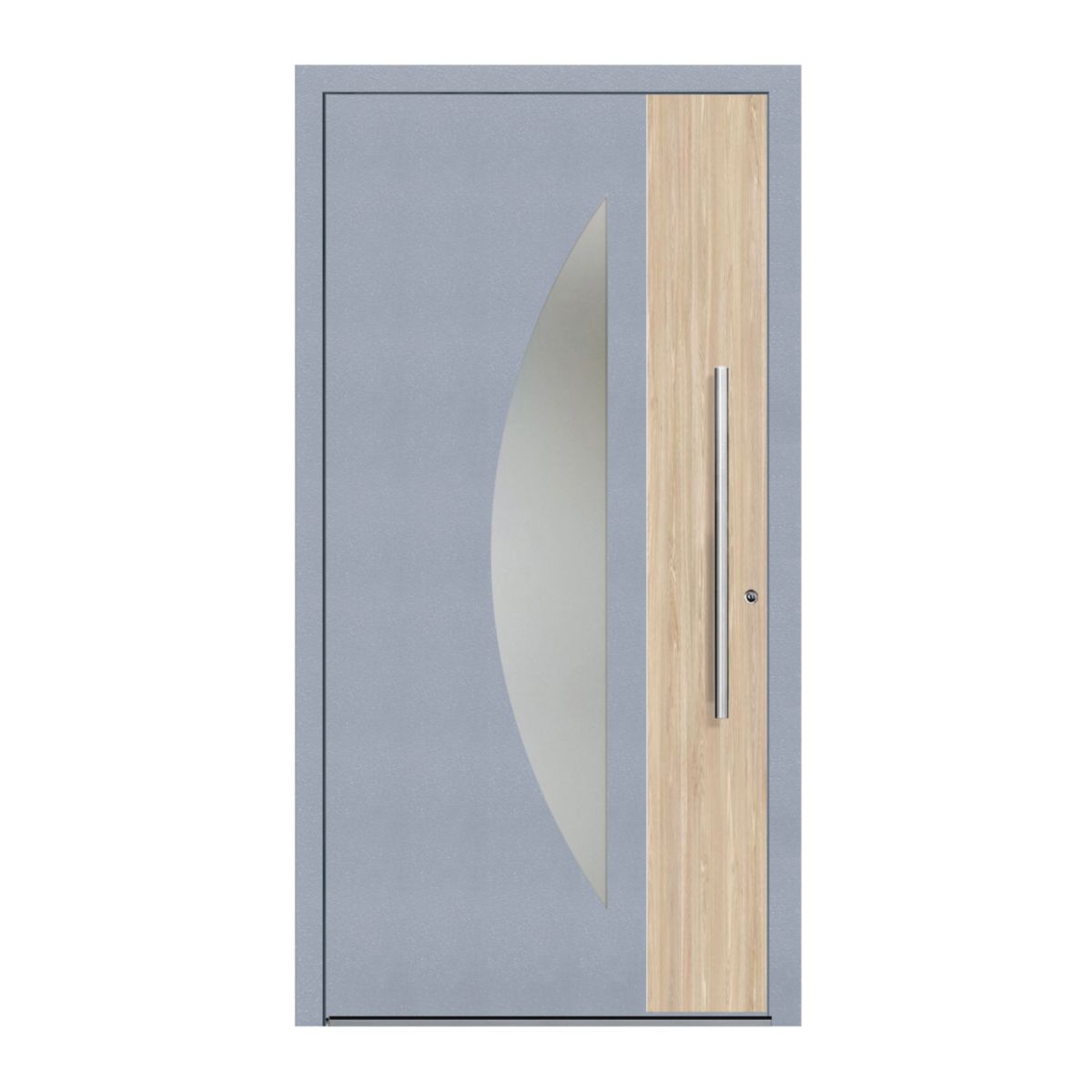 Schüco Aluminium Haustür 109 Modena Excellent 1100 x 2100 mm RAL9016/7040 DR