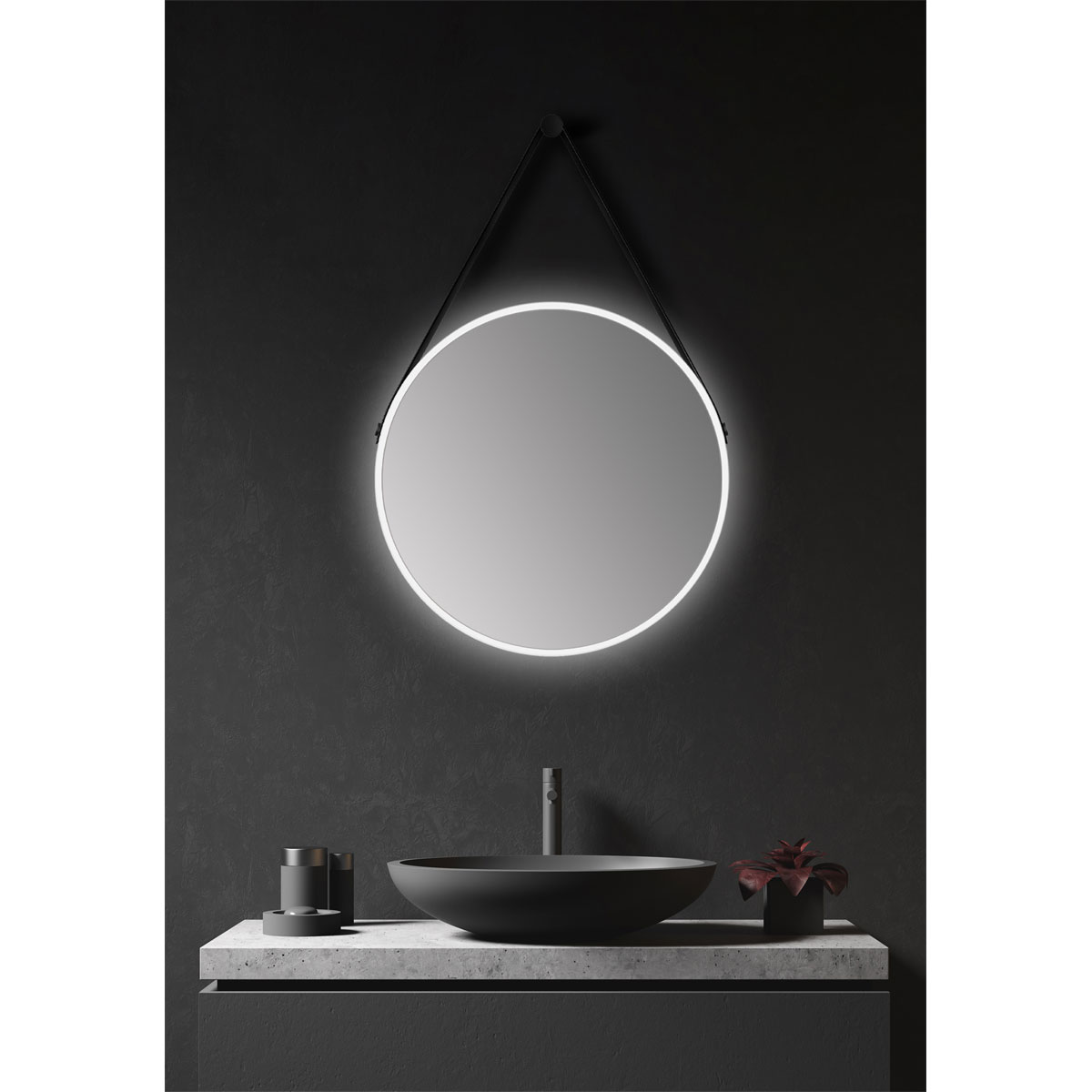 DSK  Design LED Lichtspiegel Silver Barbier White Dm 50 cm Bild 6