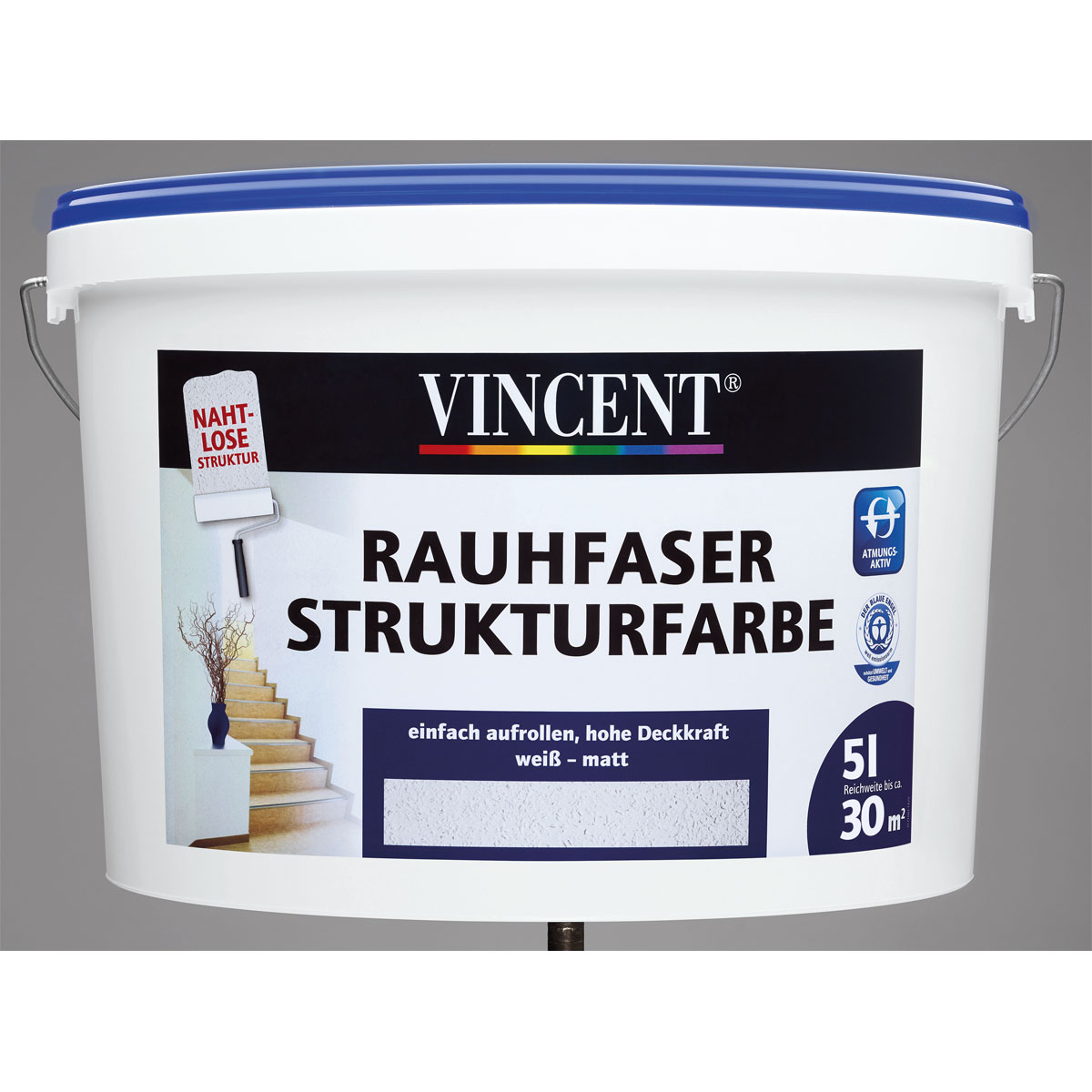 Vincent Rauhfaser Strukturfarbe tuchmatt 5 L