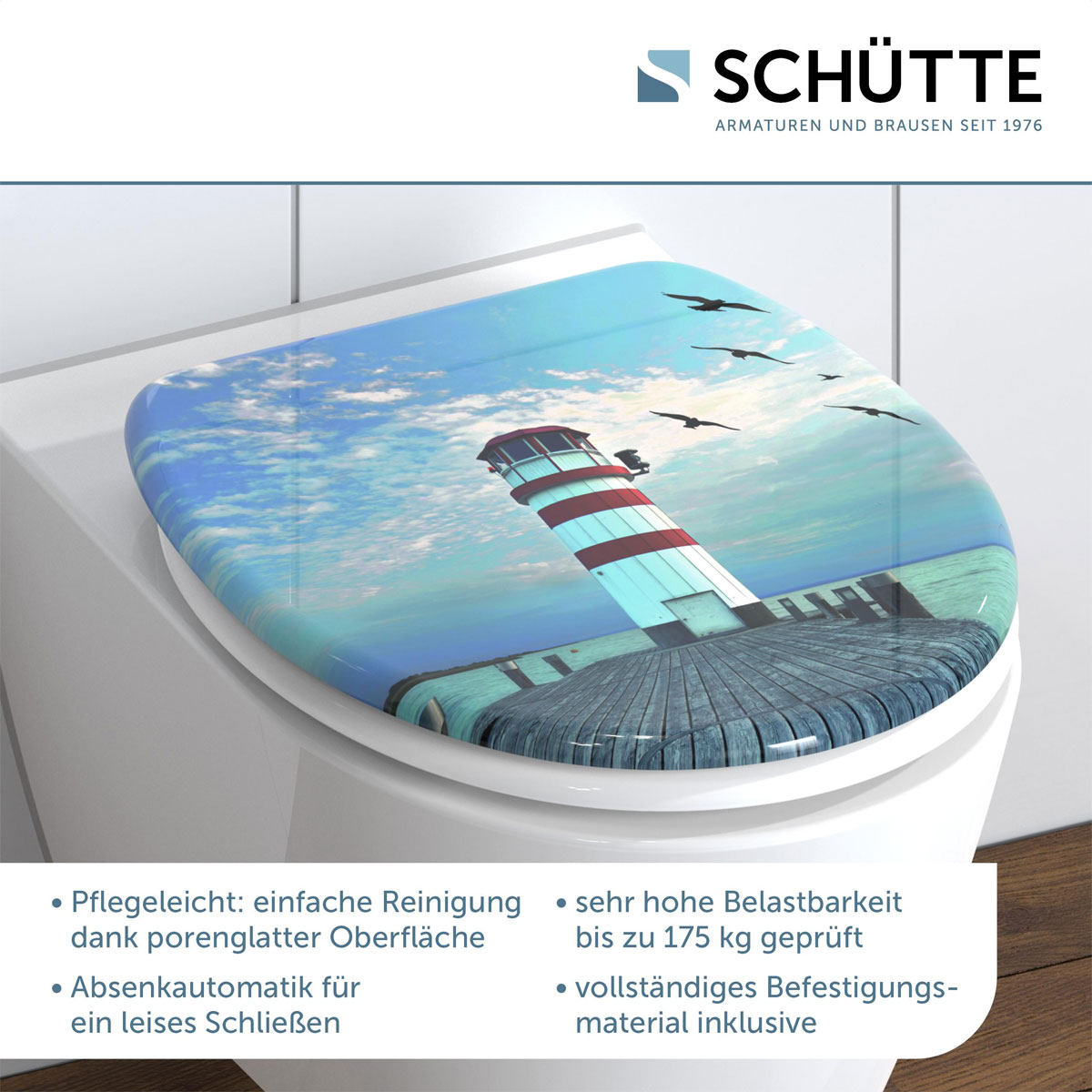 Schütte Duroplast WC-Sitz LIGHTHOUSE mit Absenkautomatik Bild 5