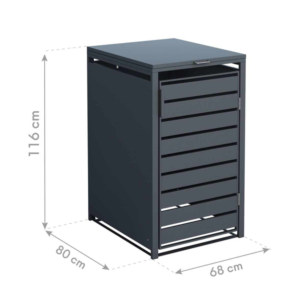 Westmann Mülltonnenbox Kubus 1x 240 L 80x68x116 cm Bild 10