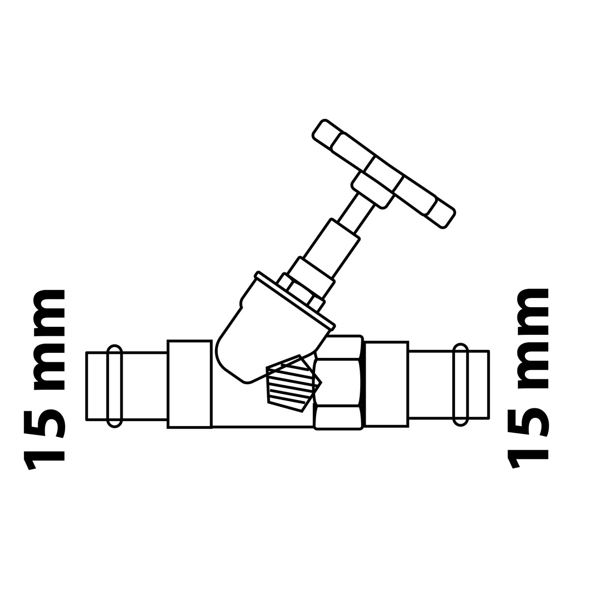 Kirchhoff Schraegsitzventil 15 mm mit Entleerung V-Press Bild 4