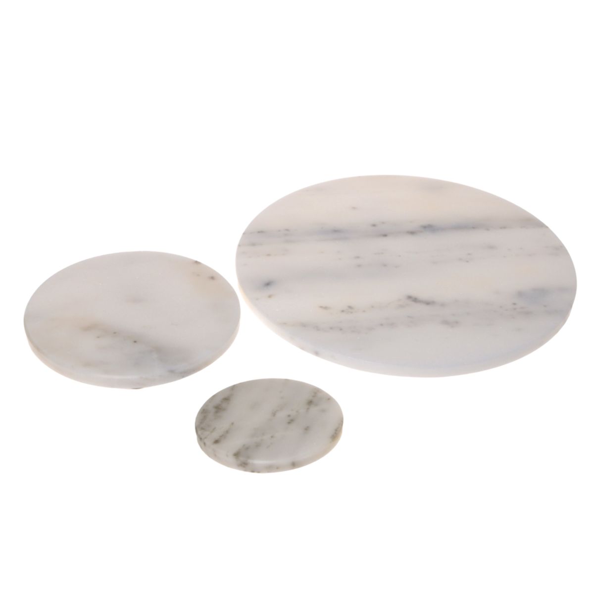 Untersetzer rund 15cm Marmor weiss