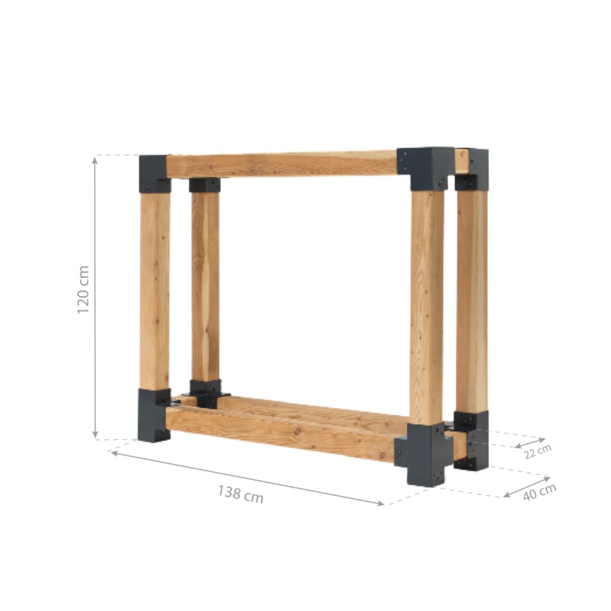 Westmann Kaminholzregal Michel L 40x138x120 cm Bild 8