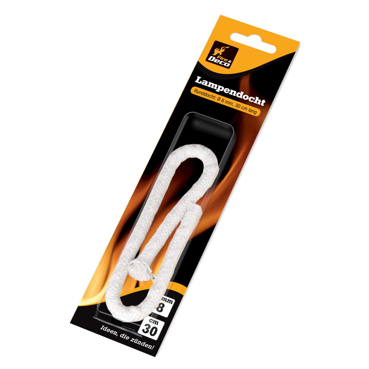 Lampendocht rund 30 cm lang Durchmesser 8 mm