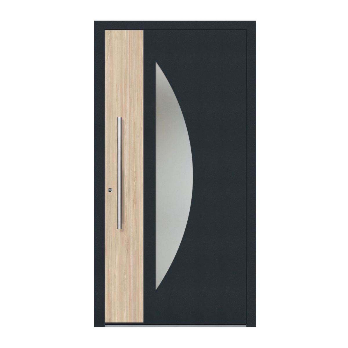 Schüco Aluminium Haustür 109 Modena Excellent 1100 x 2100 mm RAL9016/7016 DL