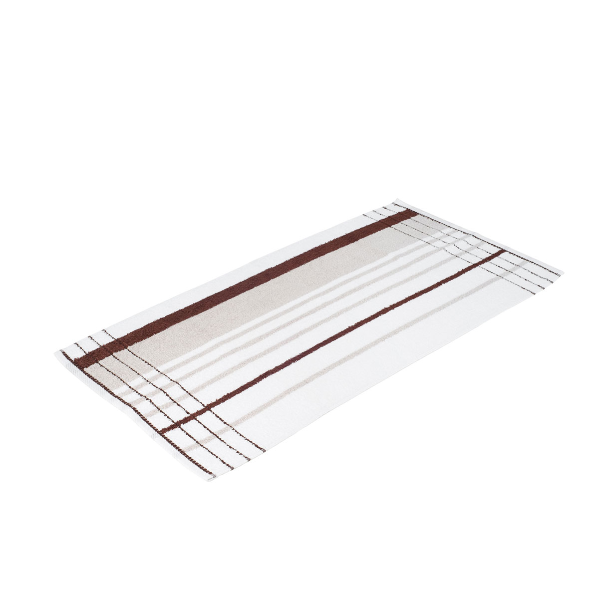 Handtuch Berlin Streifen 50 x 100 taupe/ schokolade