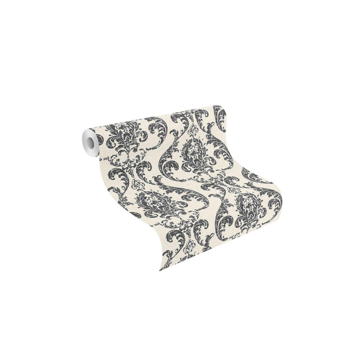 Vliestapete 10,05x0,53 m Creme silber Bild 2