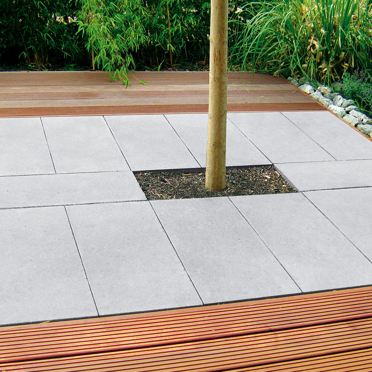 Diephaus  Gehwegplatte Beton zementgrau 75 x 50 x 5 cm Bild 2