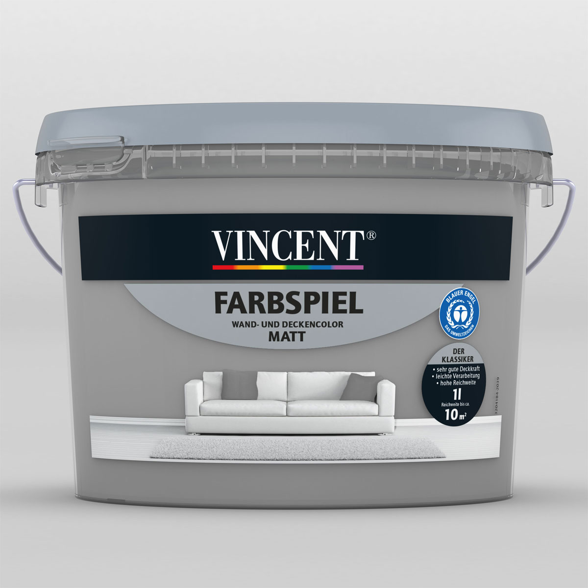 Vincent Farbspiel Beton matt 1 L