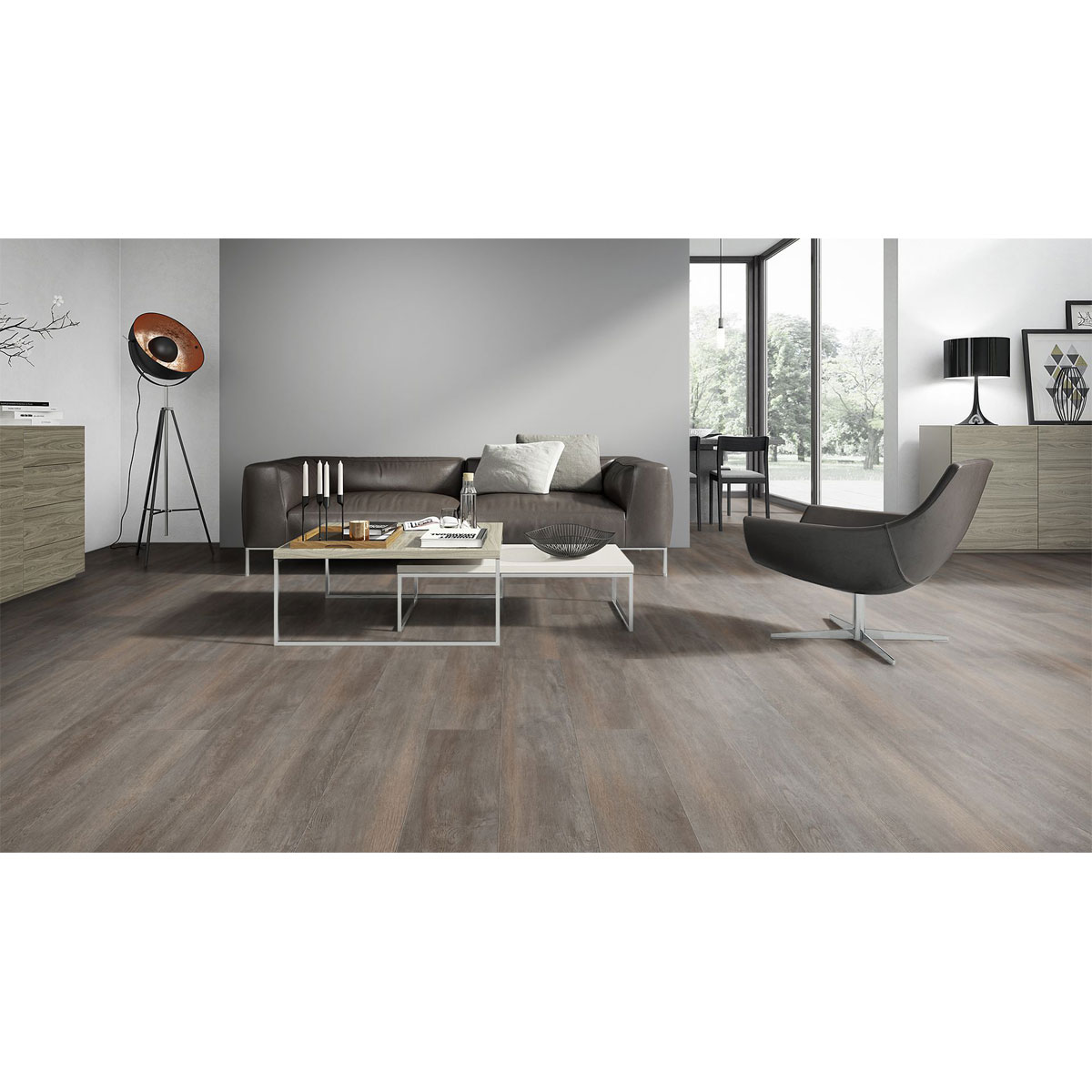 Laminatboden Deluxe BS 4V Eiche gebuerst 1286 x 194 x 8 mm Bild 3