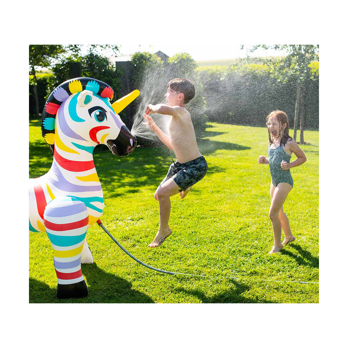 Summer Waves Wasserspielzeug Sprinkler Zebra 157x94x157cm Bunt Bild 4