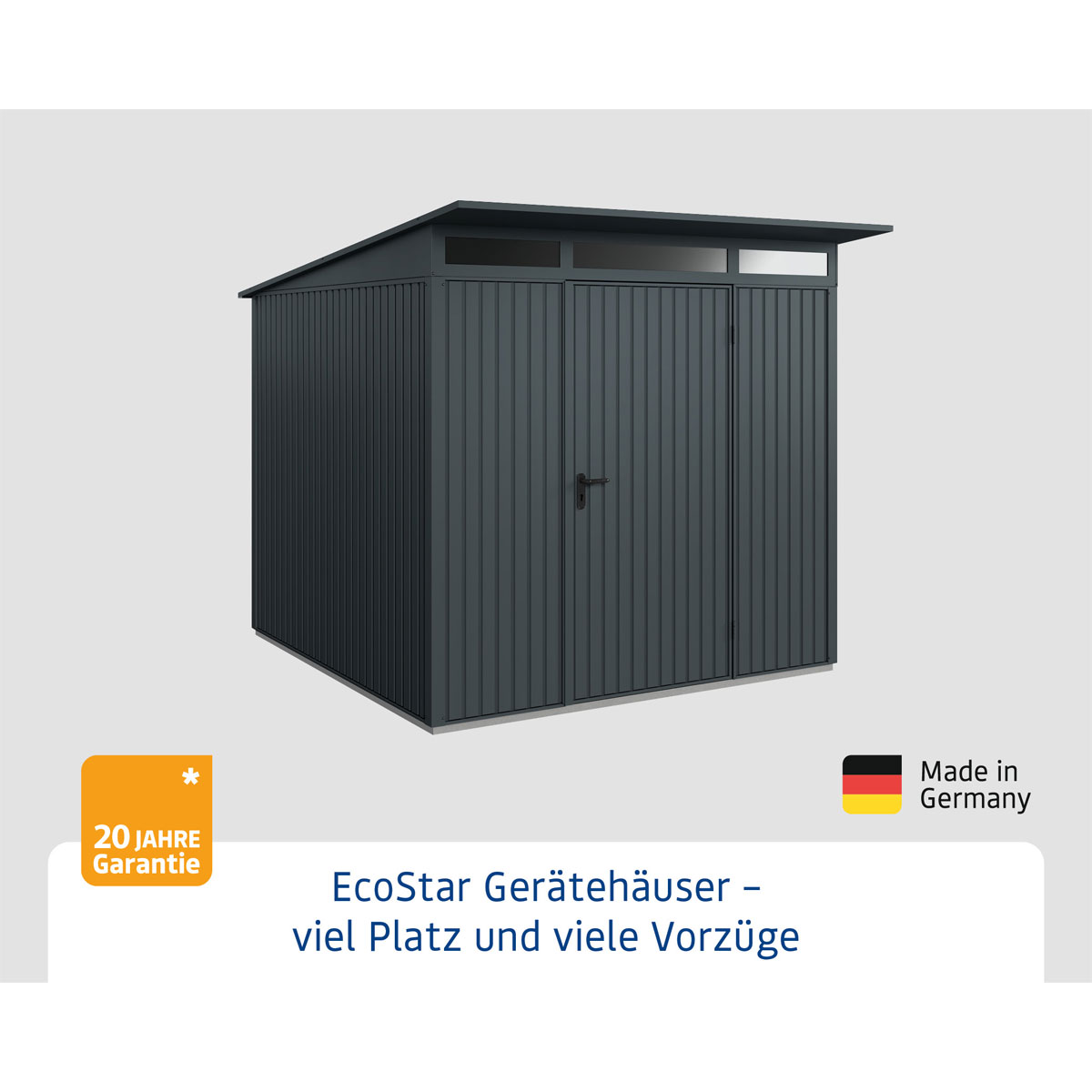 EcoStar  Gerätehaus Trend-PTyp 2RAL7016 1 flg Bild 2
