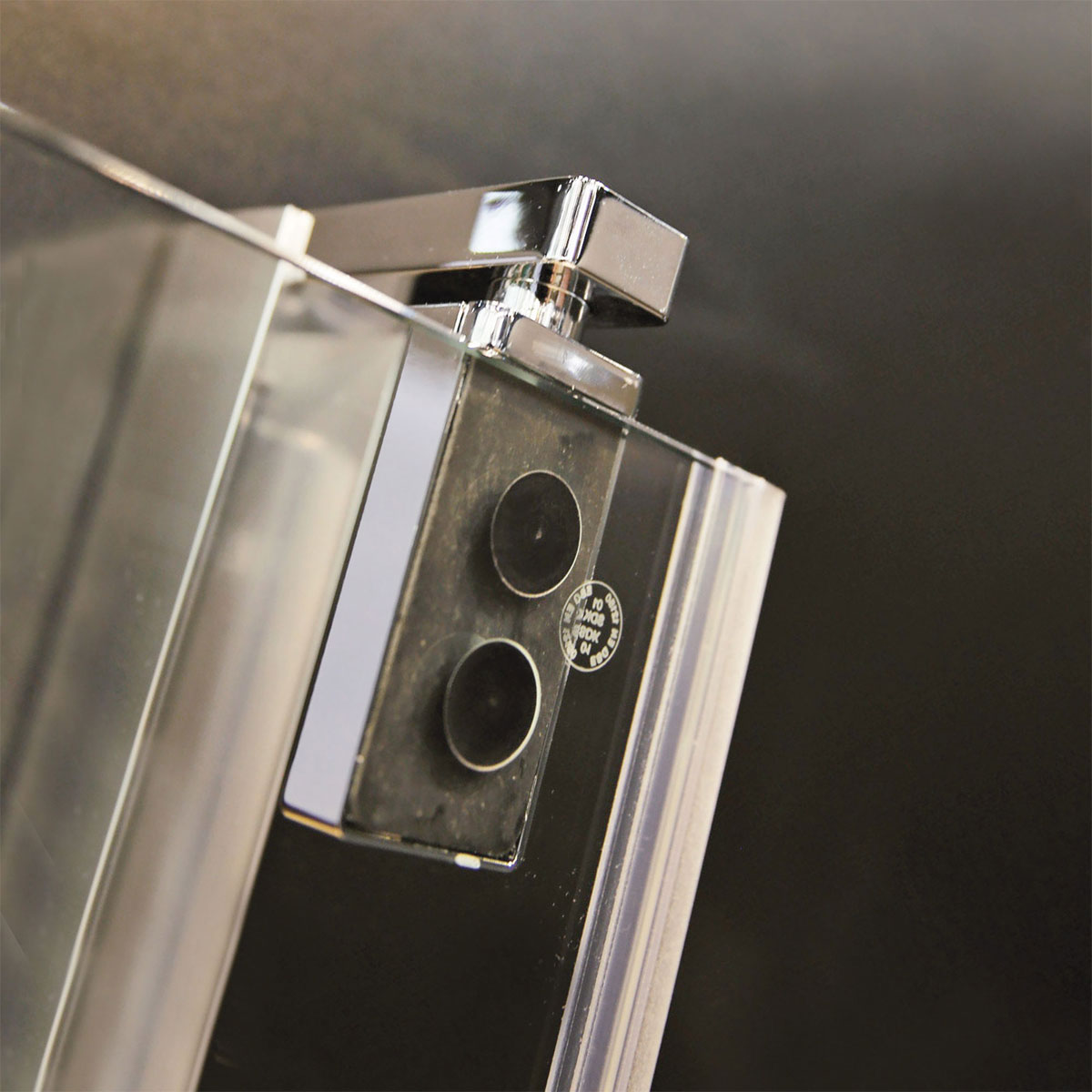 Breuer  Drehtür Europa Design für Nische Anschlag rechts alu chromeffekt Klarglas 900 mm Bild 2