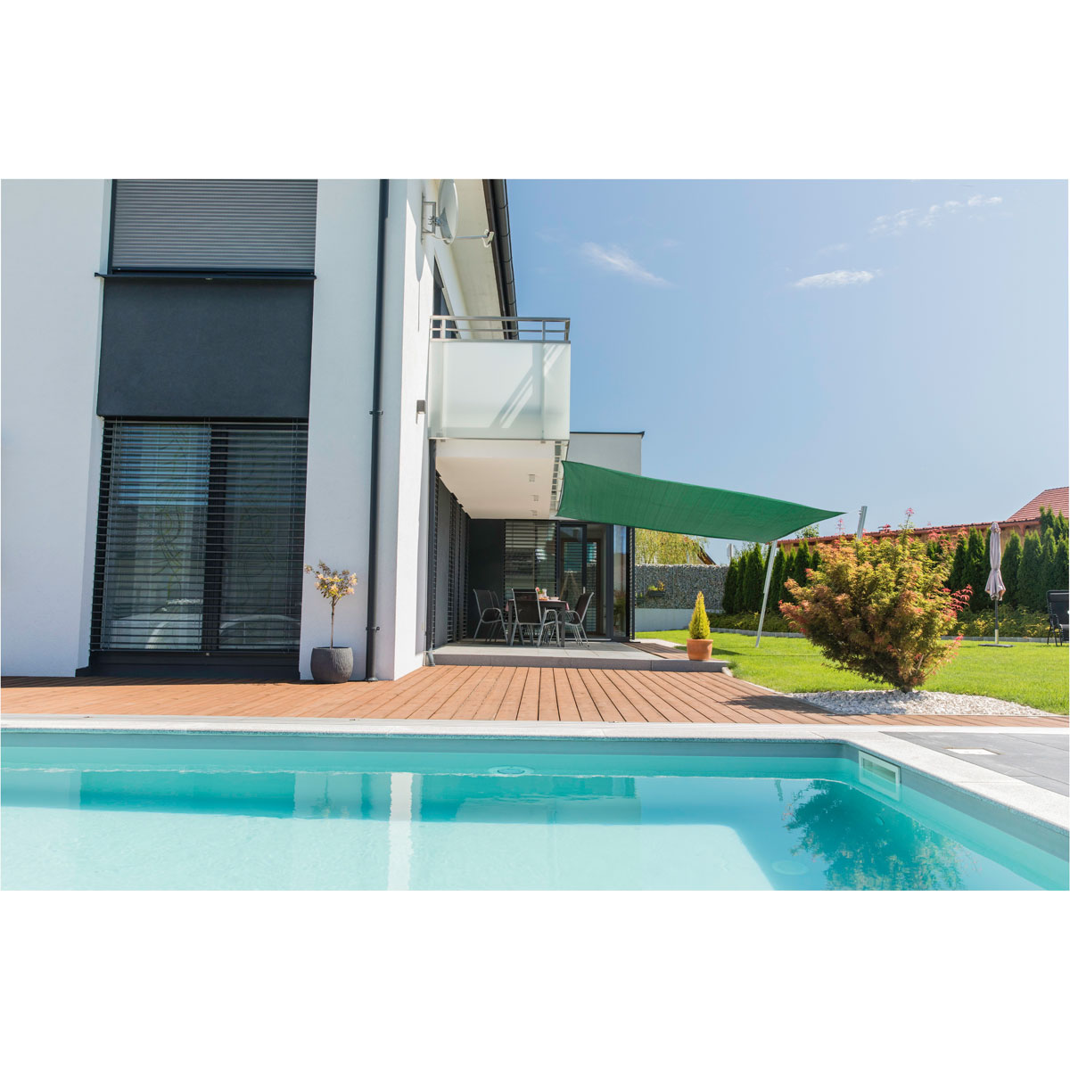 Vierec-Segel Capri 5 x 5 m olive