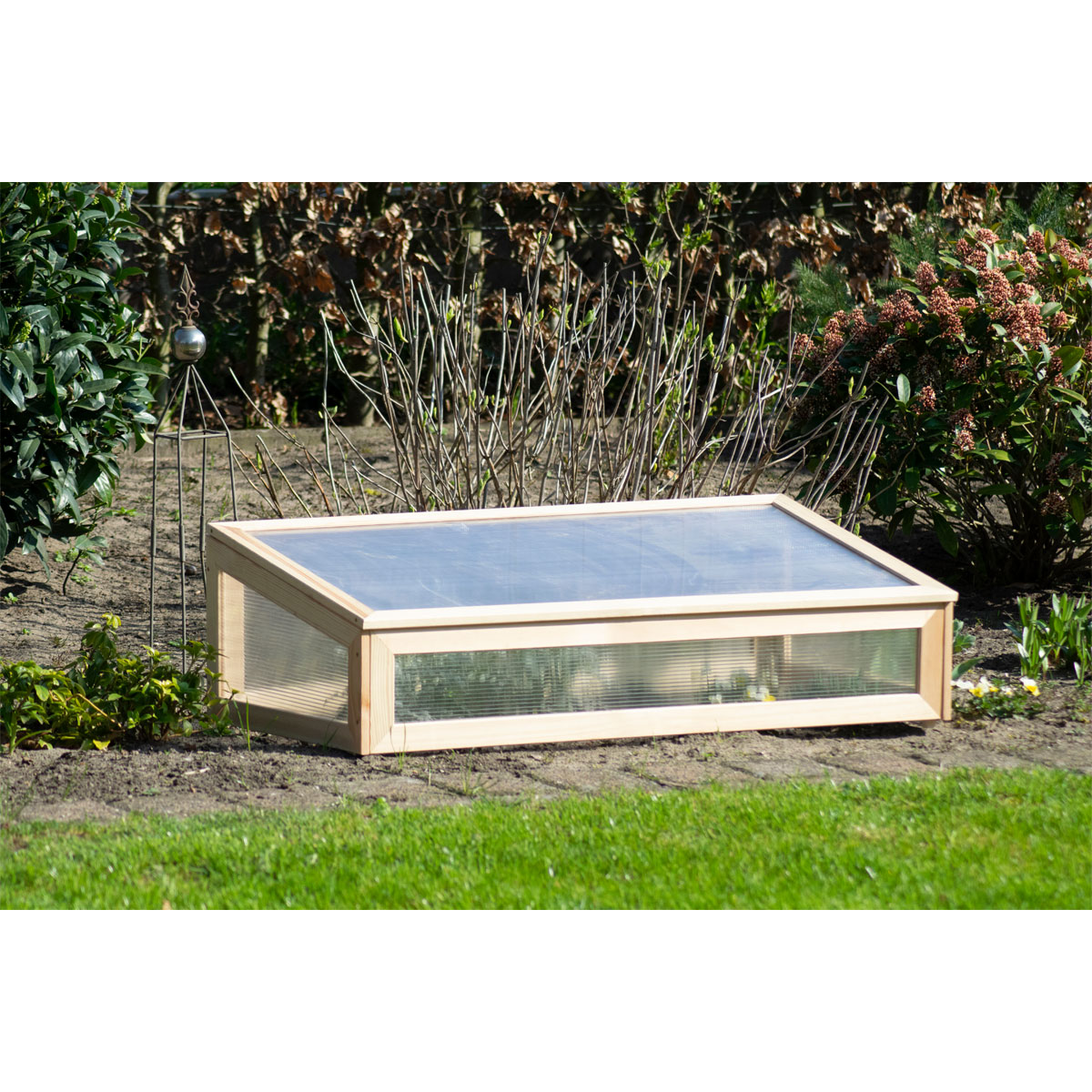 dobar Frühbeet-Aufsatz 128 x 67 x 31,5 cm Kiefer natur Bild 4