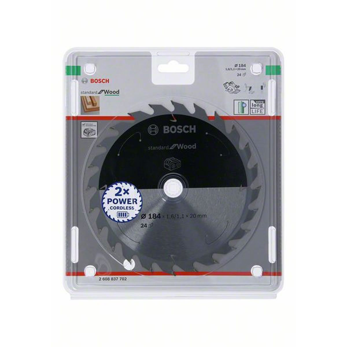 Bosch Kreissägeblatt Holz 184 mm 24 Zähne Bild 1