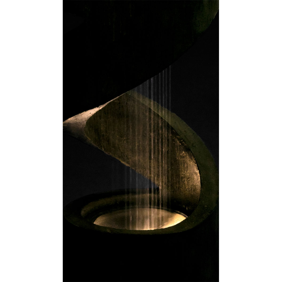 dobar Design-Gartenbrunnen mit LEDs Durchmesser 31,5 x 79,5 cm grau Bild 2