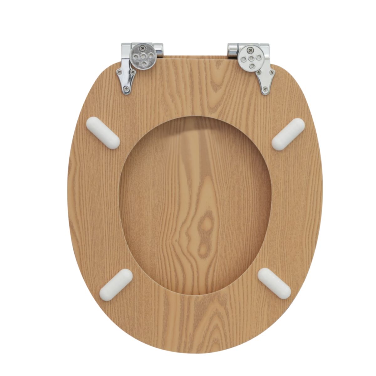 Valblue WC-Sitz Oak NB MDF-Holzkern, Absenkautomatik, Metallscharniere verchromt Bild 4