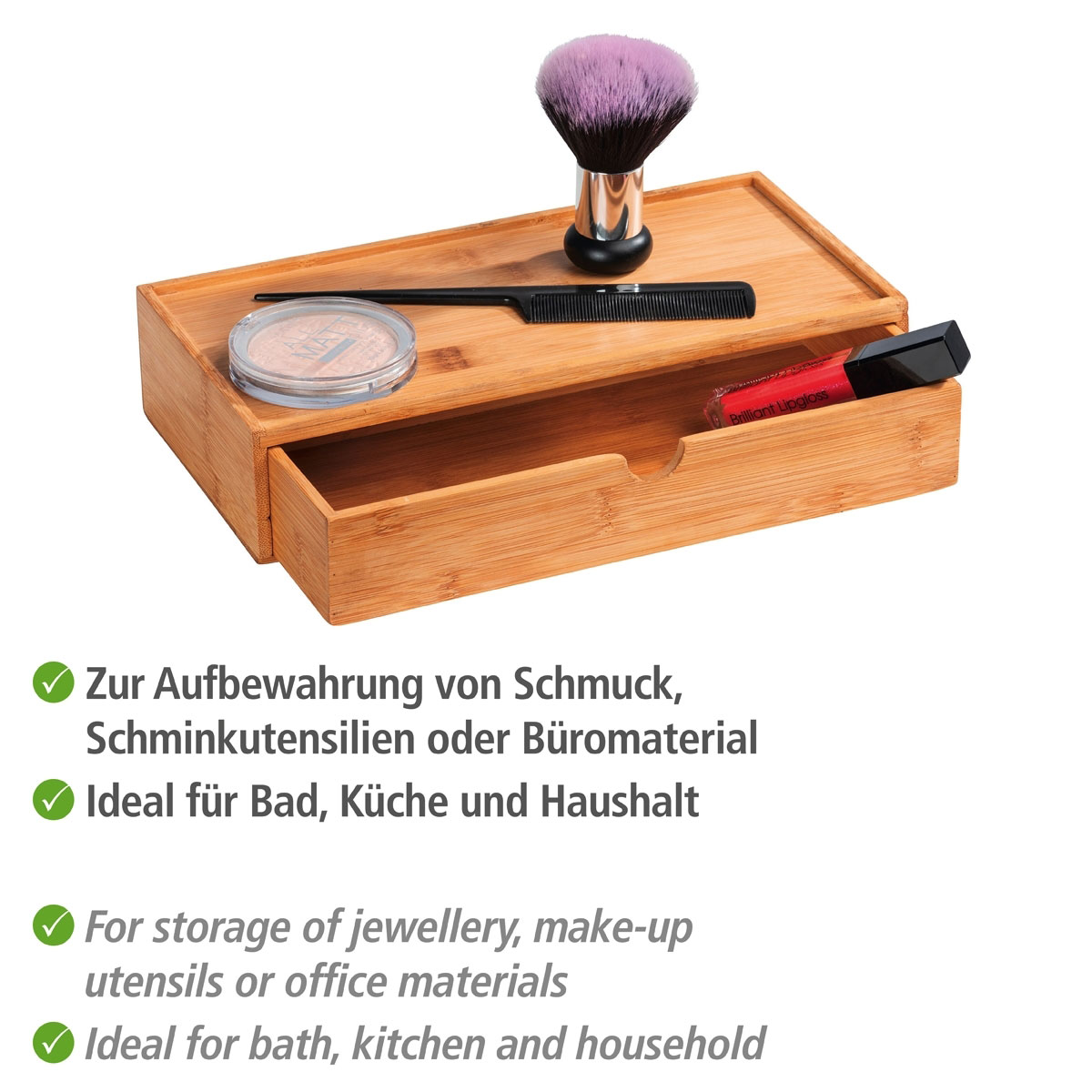 Wenko Bambus-Box mit Schublade Terramit Bild 3