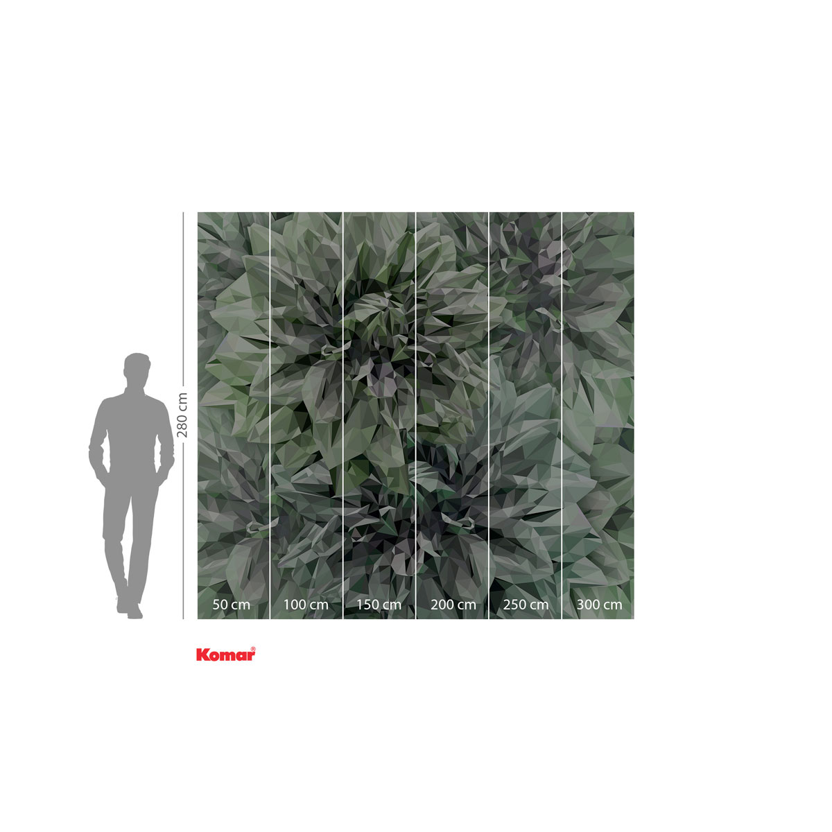 Komar  Vlies Fototapete Emerald Flowers 300x280 cm Bild 3