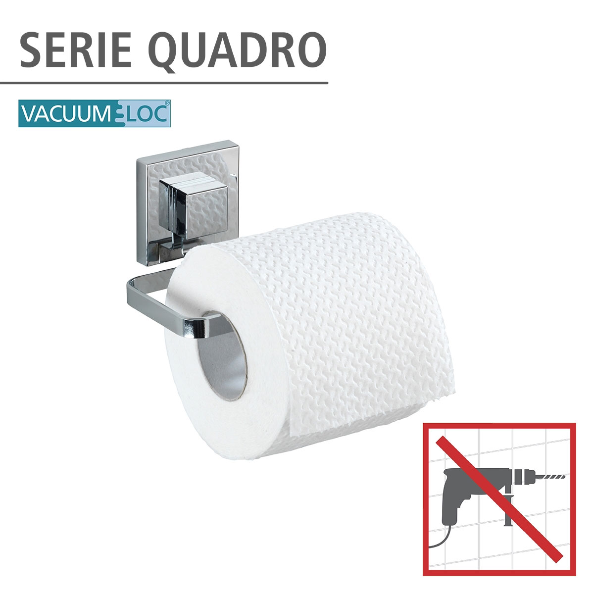 Wenko Vacuum-Loc Toilettenpapierhalter Quadro Bild 2