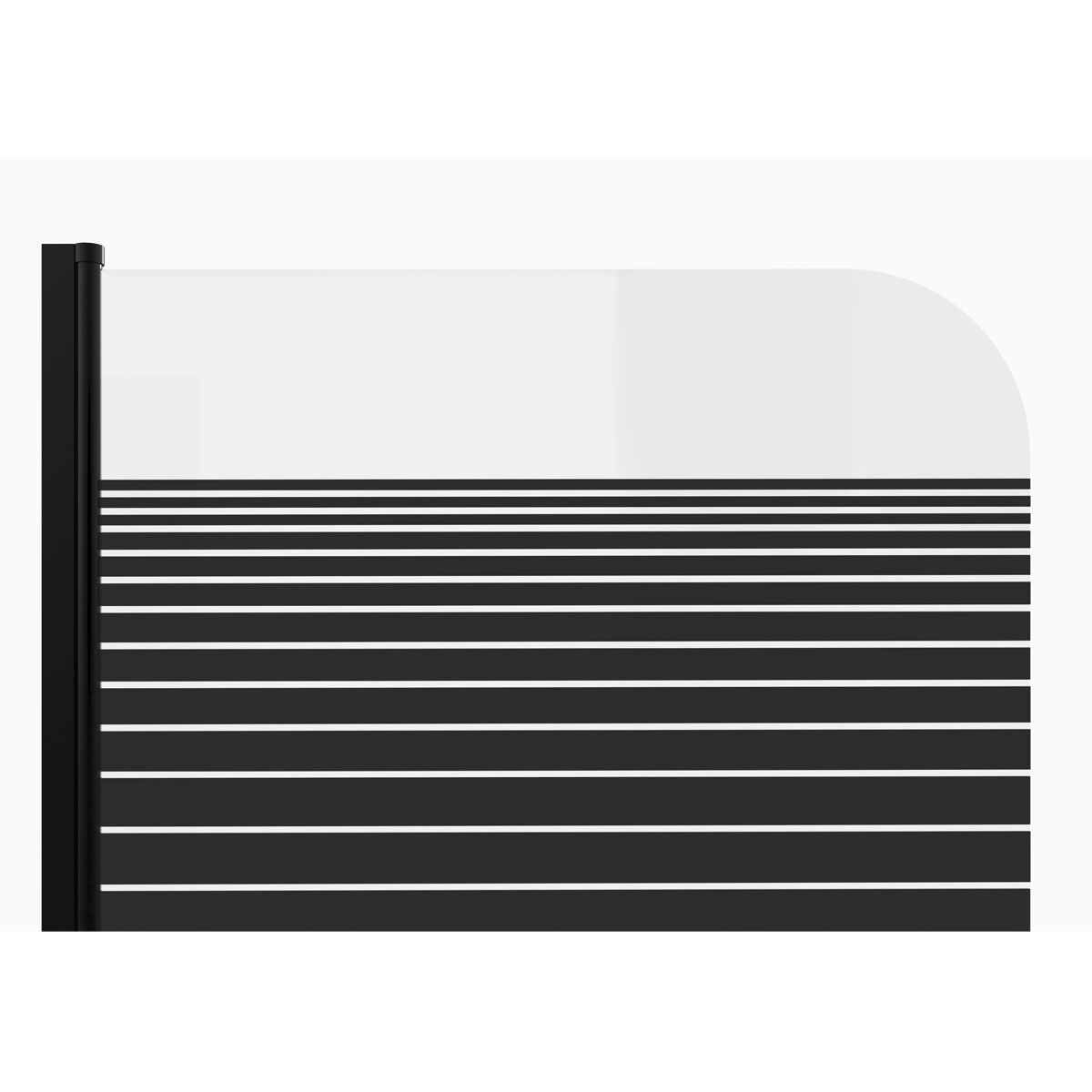 Aurlane Badewannenfaltwand Black Elegance Streifen 75 x 140 cm  Bild 3