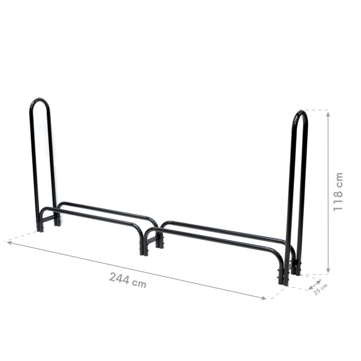 ShelterLogic Kaminholzregal Traglast 1000 kg Inkl. Abdeckung 25x244x118cm Bild 6
