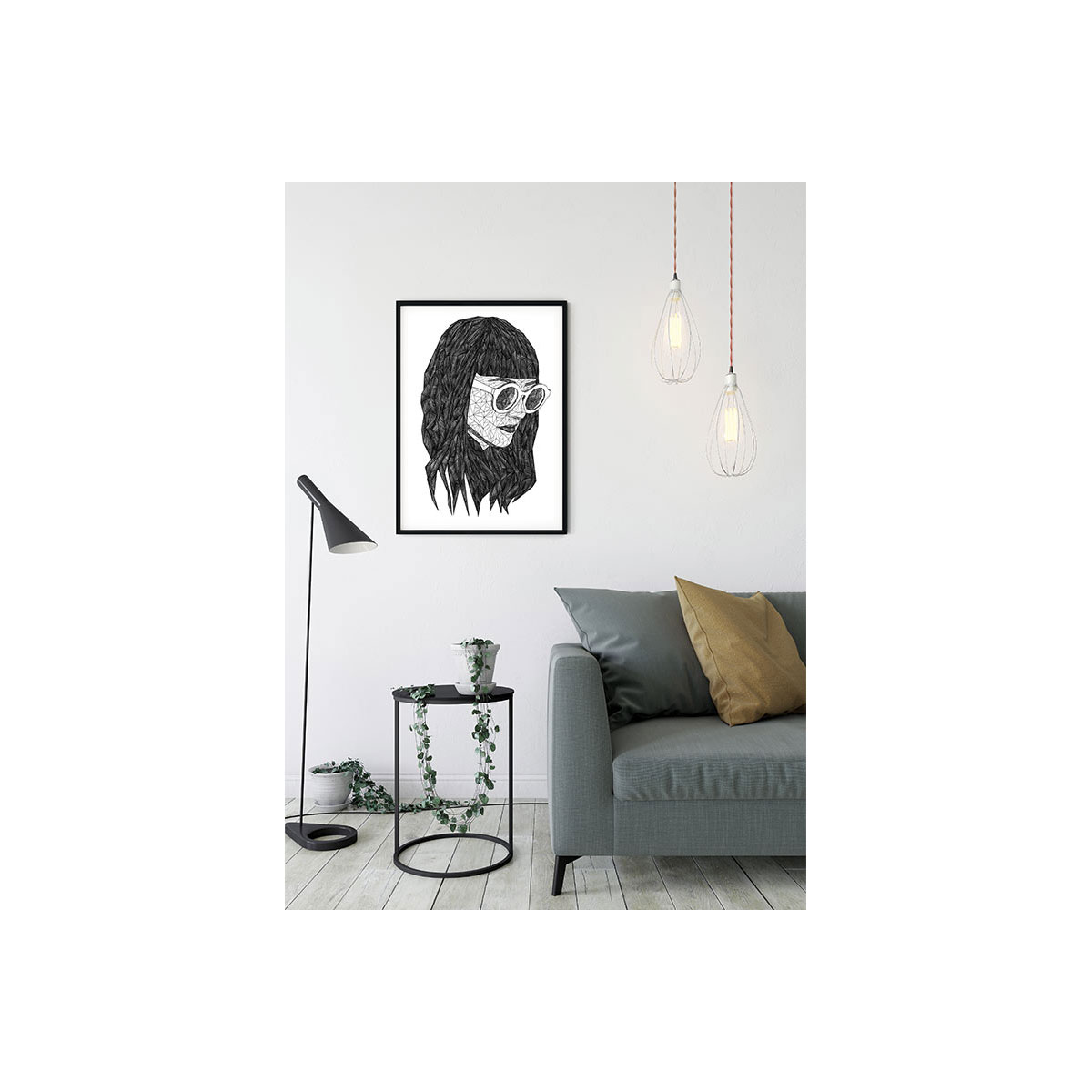 Komar  Wandbild Grid Monochrome 50x70 cm Bild 4