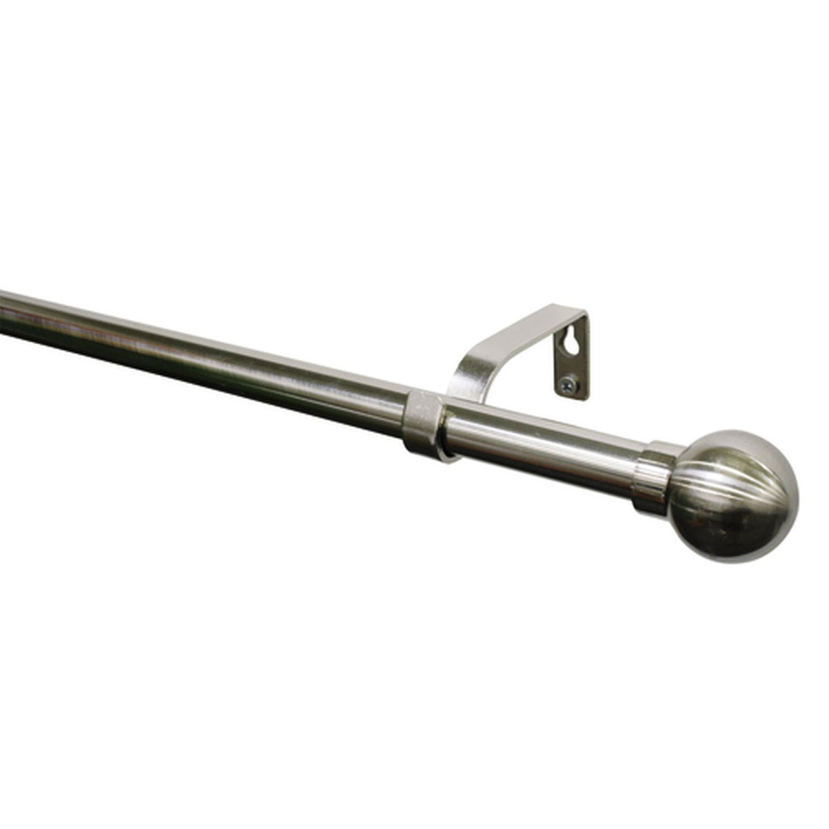 Gardinia Gardinenstange Kugel Durchmesser 16/19 mm 120-210 cm Edelstahl-optik