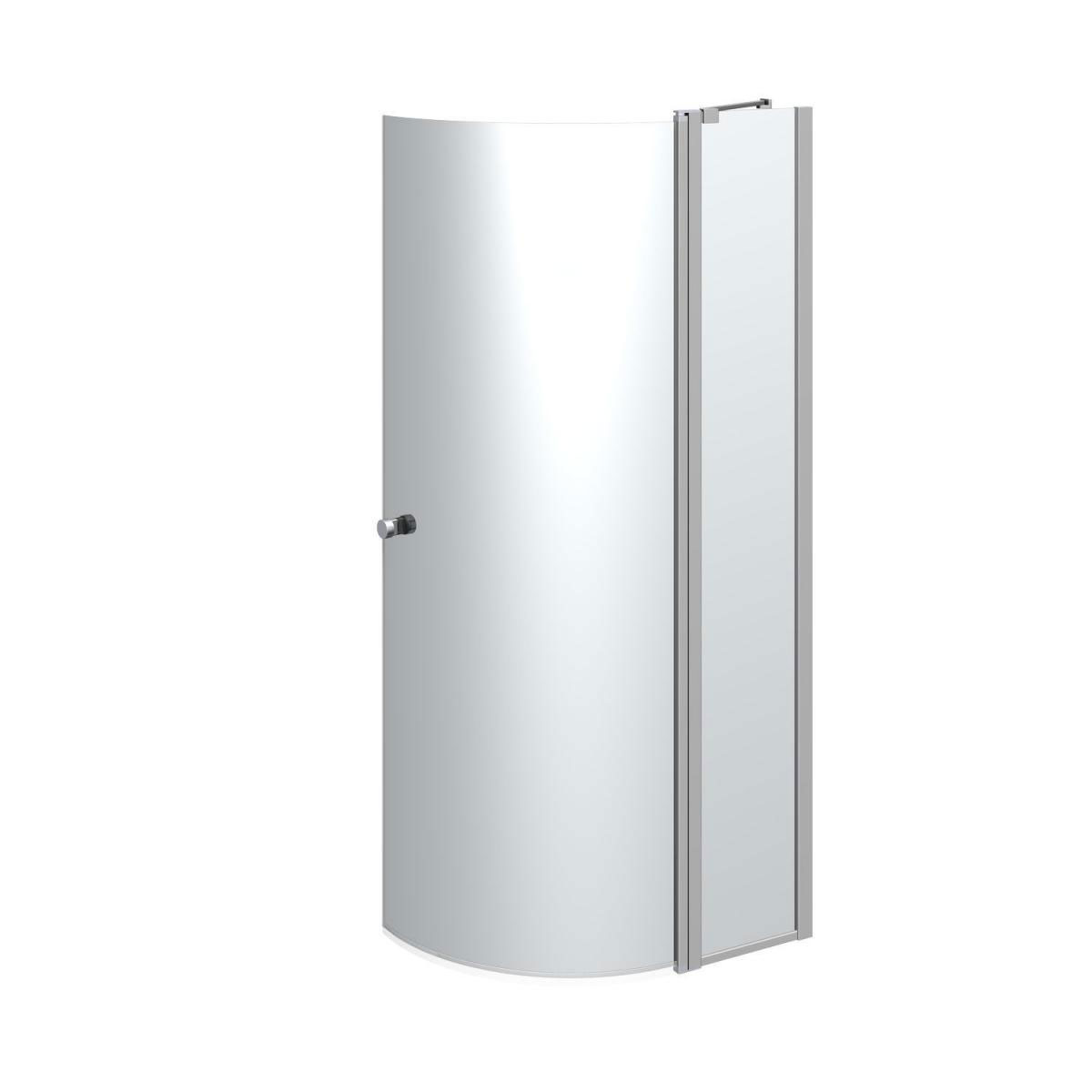 Scanbad Drehtür mit Festteil 200 x 86-88 cm 90 Grad klar