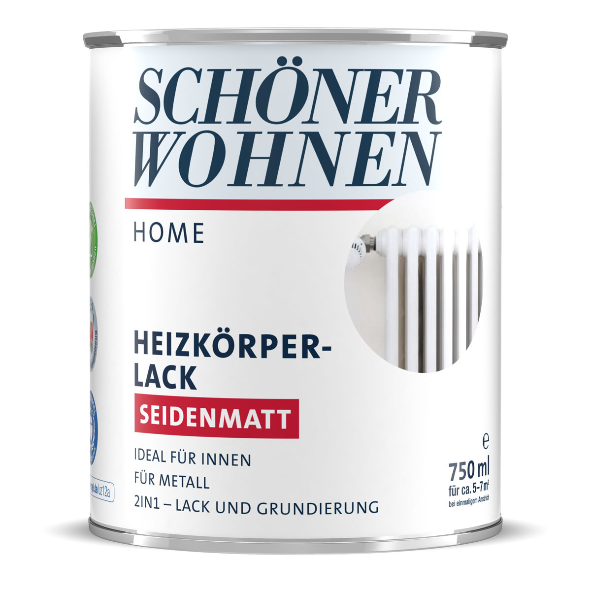 Schöner Wohnen Farbe Heizkörperlack Home reinweiß seidenmatt 750 ml