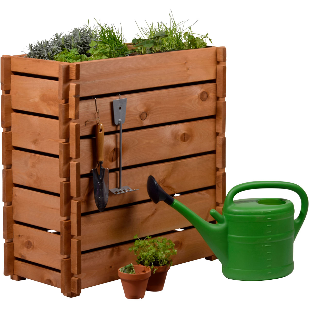 dobar Hochbeet mit Stecksystem 79 x 79 x 37 cm braun Bild 2