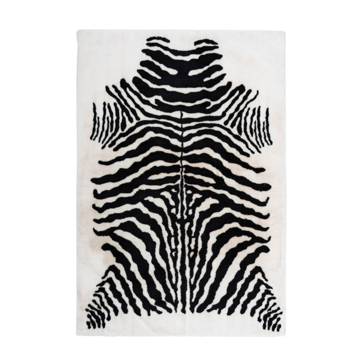 Hochflorteppich „Rabbit Animal 400“, schwarz/weiß
