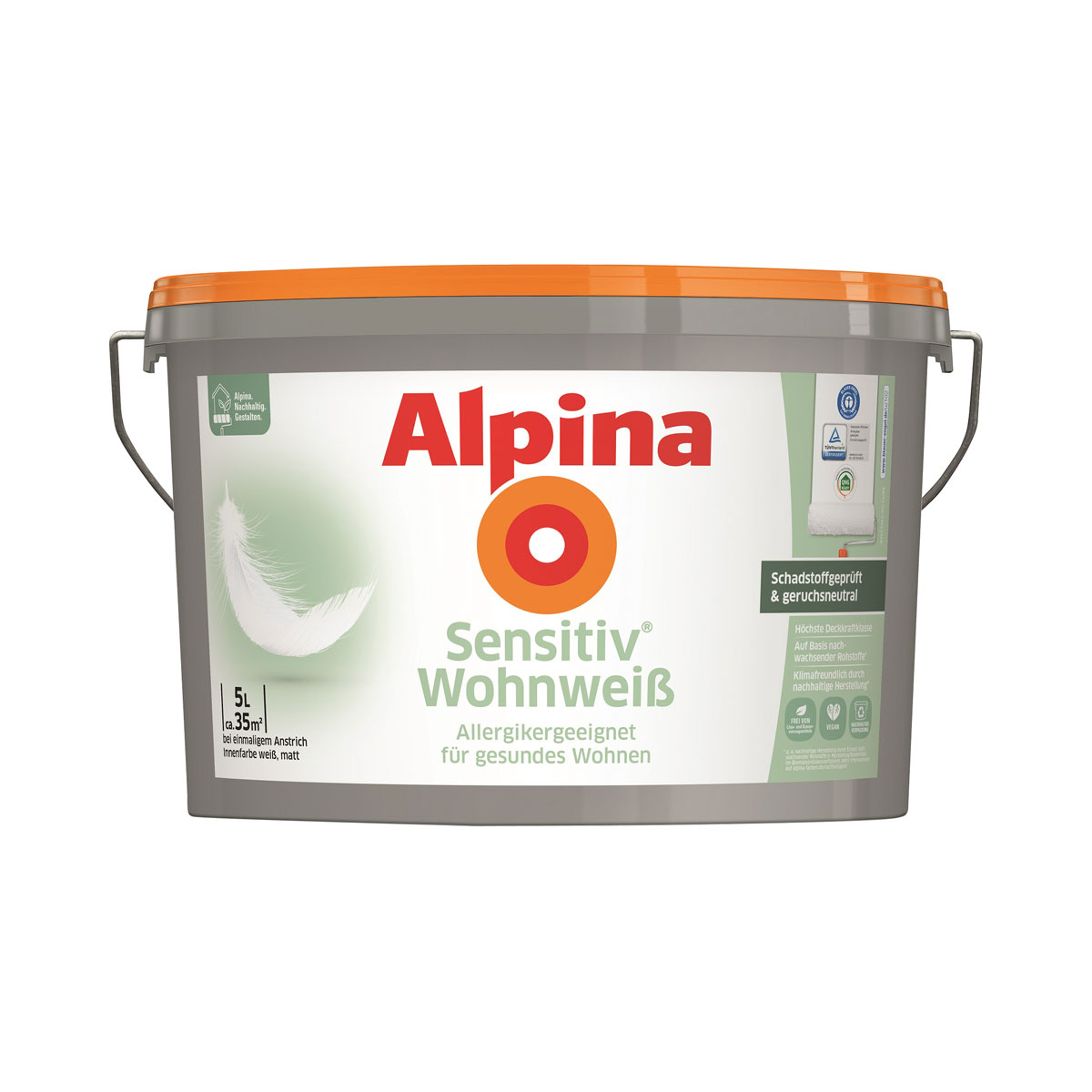 Alpina  Wandfarbe Sensitiv Wohnweiß 5 L