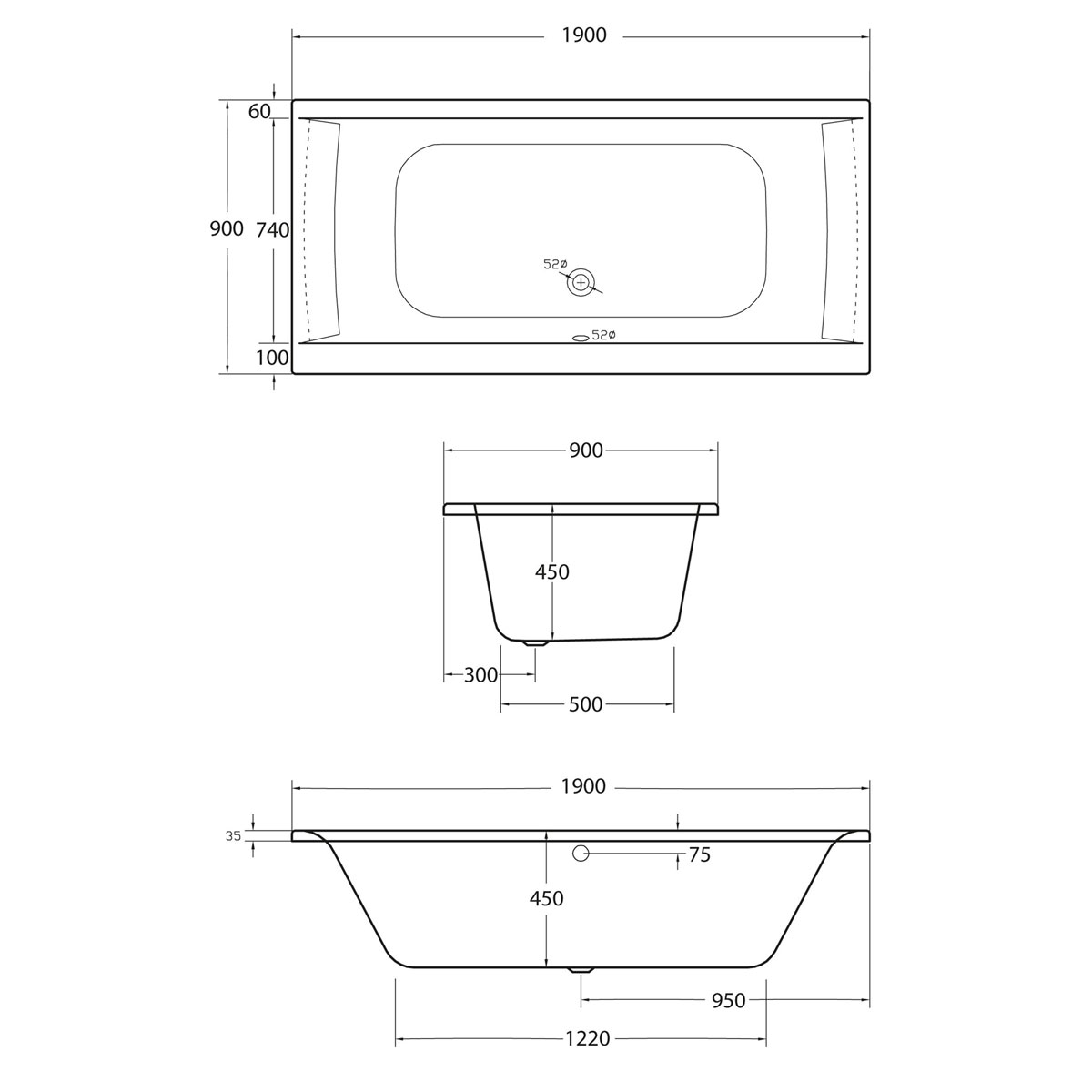 Ottofond Whirlpool-Komplettset Rosa 190 x 90 cm inklusive S2000 WE und Farblichtwechsler  Bild 3