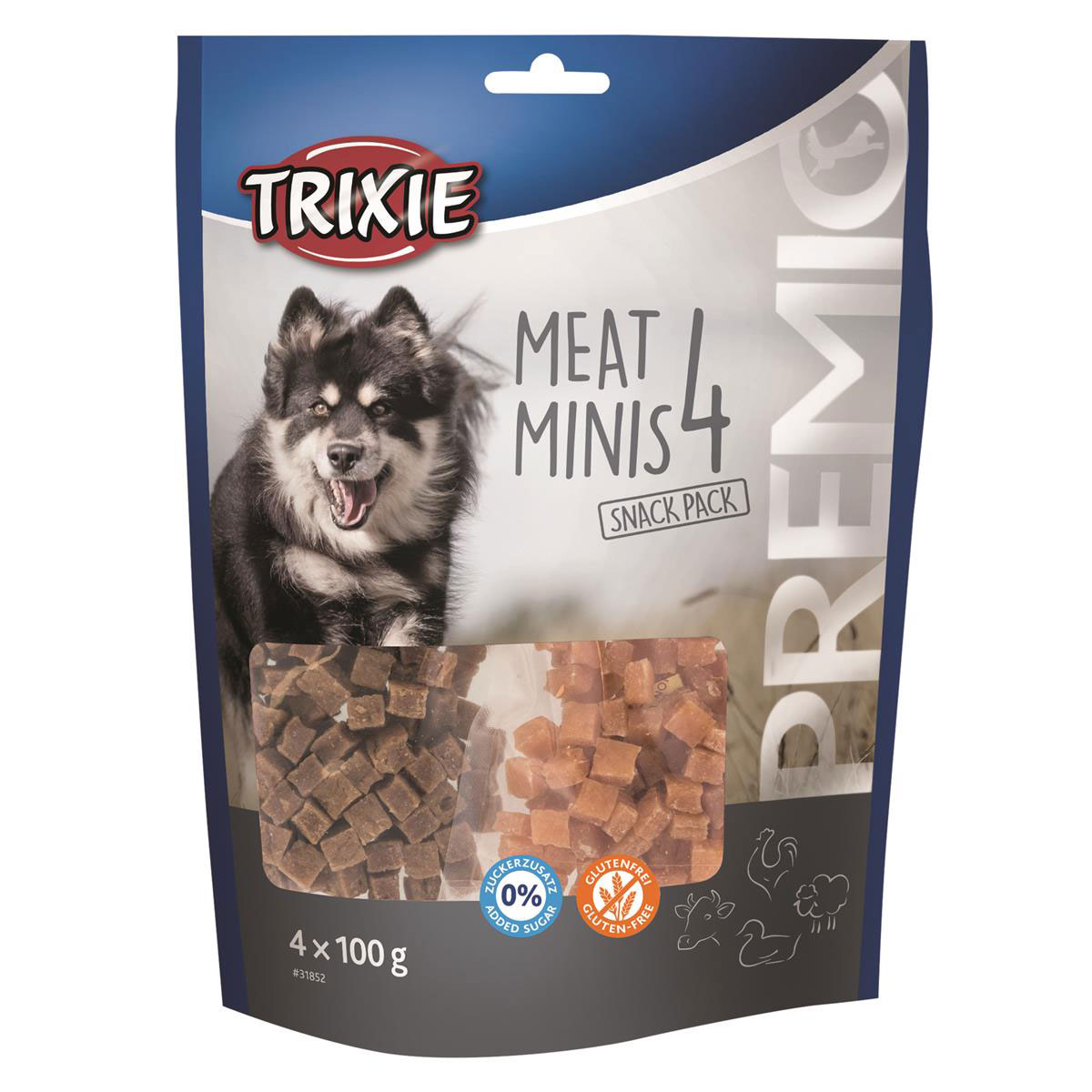 Trixie Premio 4 Meat Minis mit Huhn Ente Rind und Lamm
