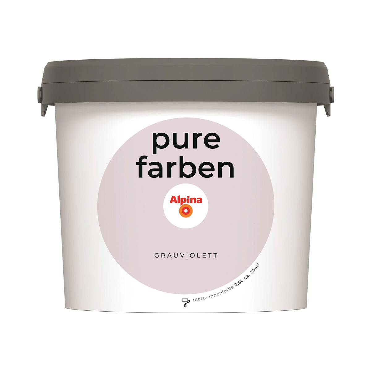 Alpina Innenfarbe pure farben 2,5 L Grauviolett matt