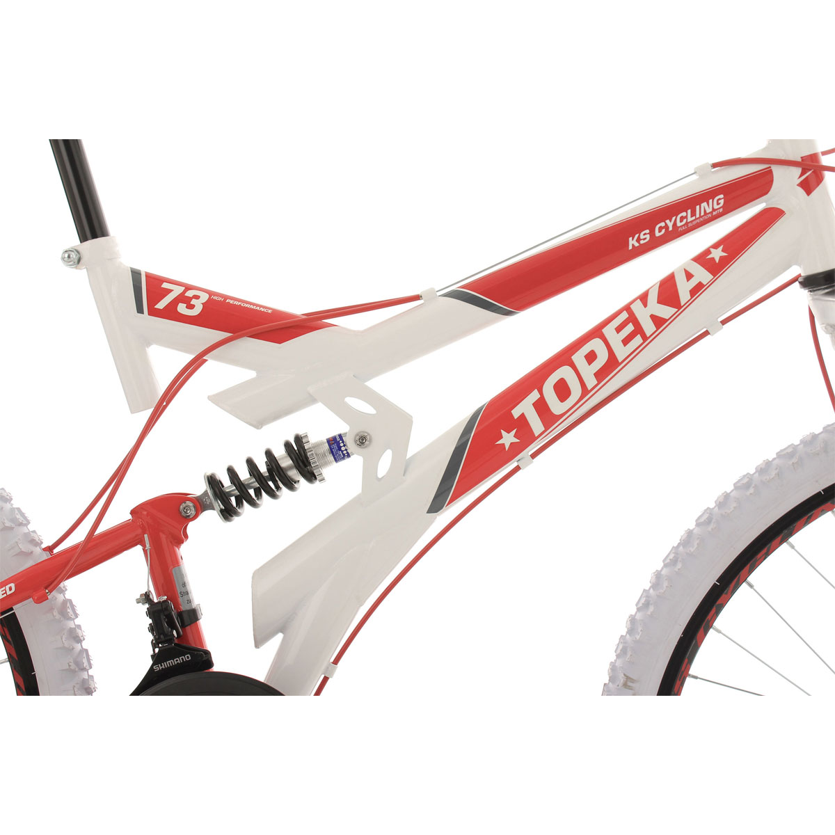 KS Cycling Mountainbike Topeka Fully weiß-rot Bild 4