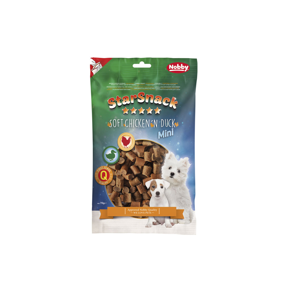 Leckerlie StarSnack Mini Chicken Duck 70 g