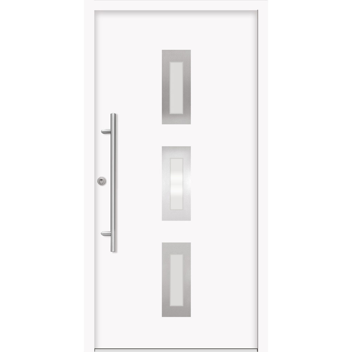 SplenDoor  Premium-Haustür Passivedoor Aalborg energiesparend weiss 100 x 200 cm links