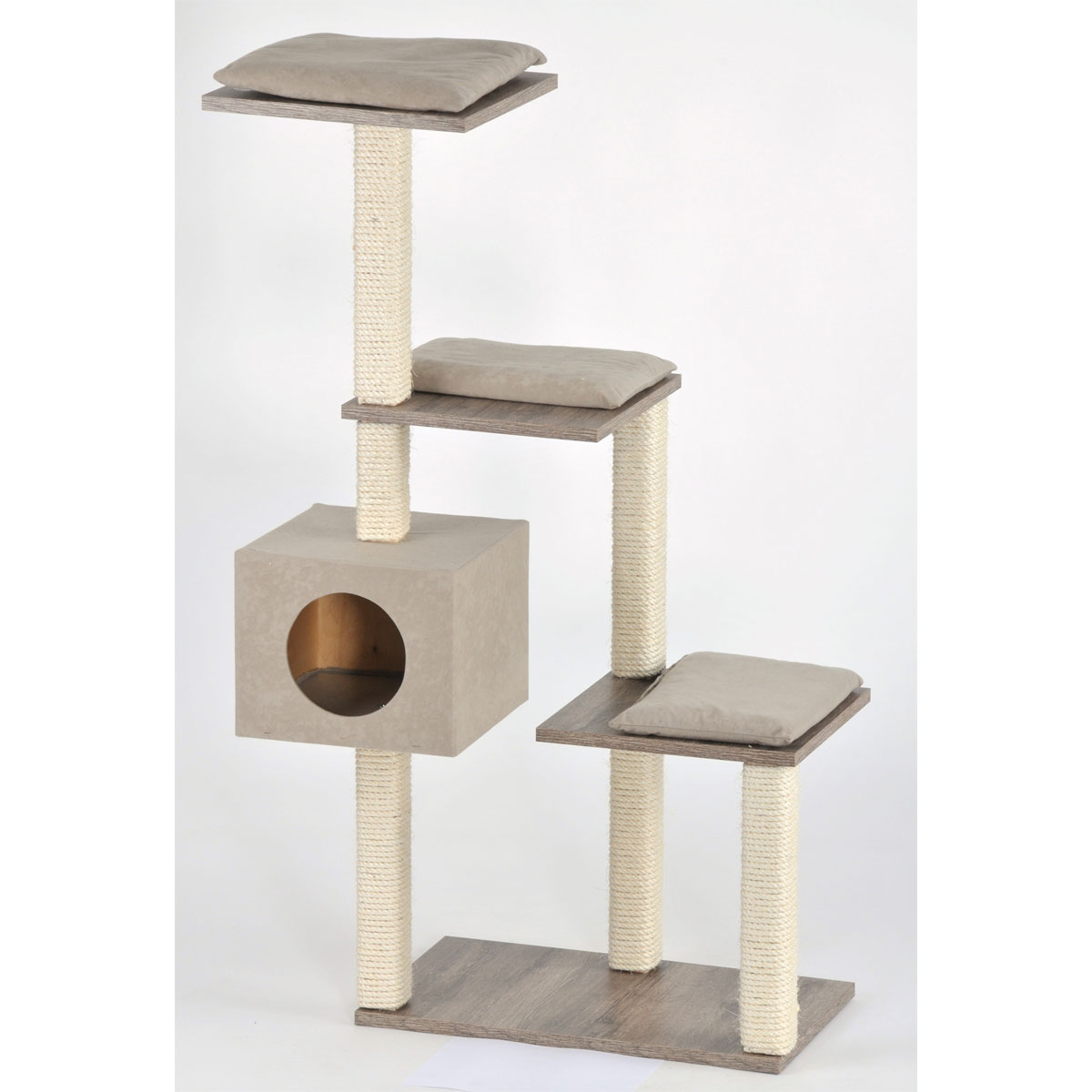 Rohrschneider Kratzbaum „Stufenboy Cosy“ Sanremodekor-Kissen, sand