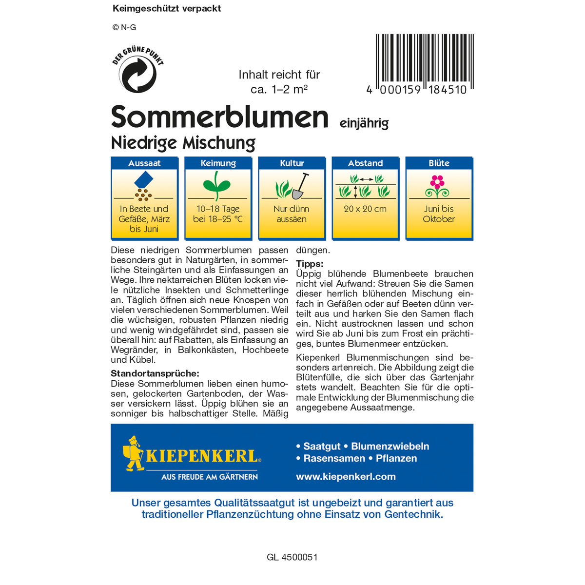 Kiepenkerl Niedrige Sommerblumen Mischung Bild 2