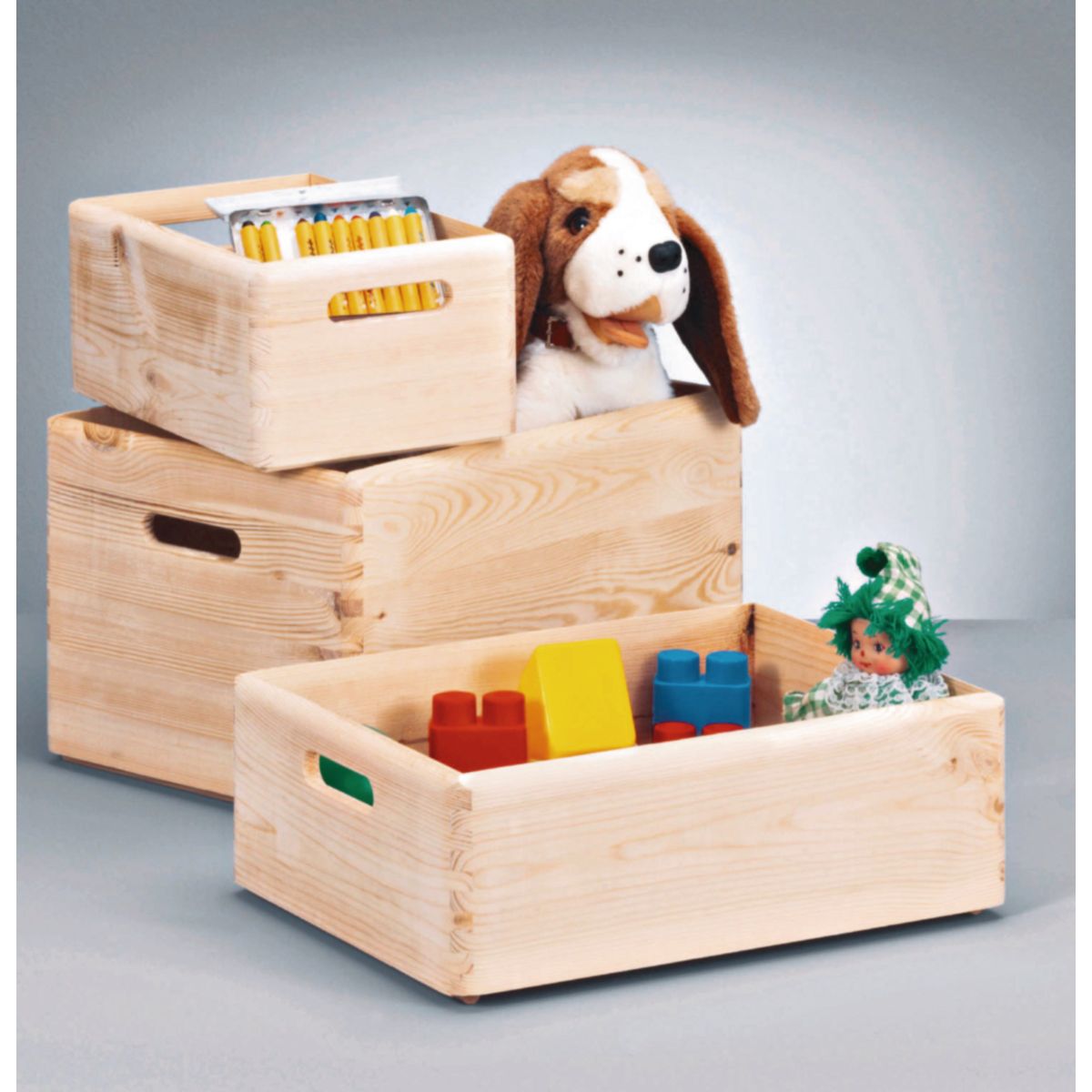 Allzweckkiste aus Nadelholz – 40 x 30 x 15 cm