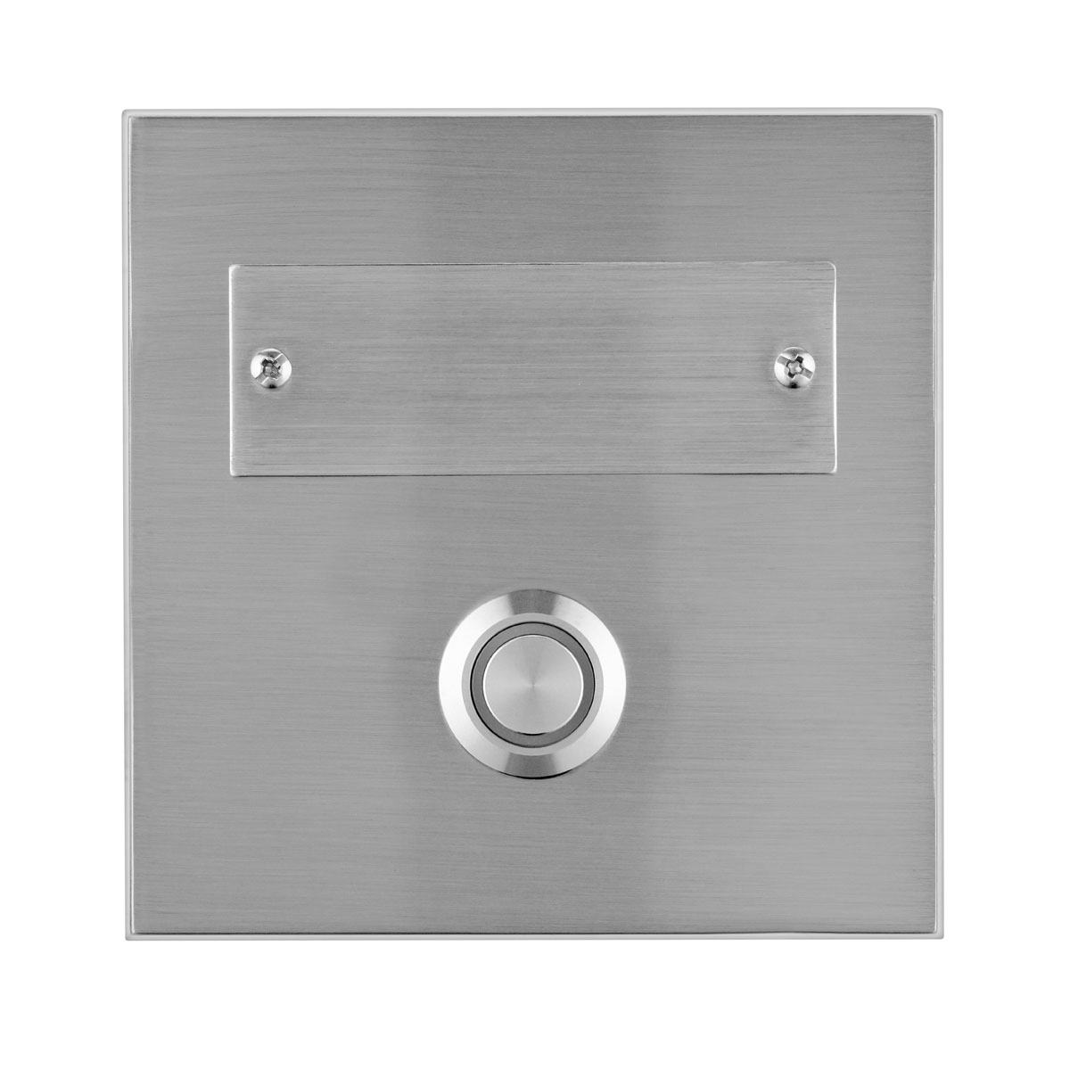 REV Ritter  Klingeltaster Aufputz 1-f.quadratisch mit LED-Beleuchtung & gravierbarem Namenschild Edelstahl
