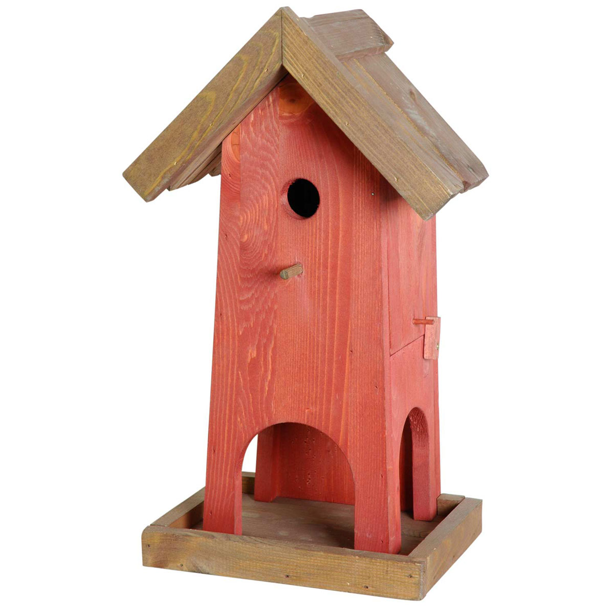 dobar Vogelhaus Red House 26,5 x 18,5 x 45 cm Rot/Braun