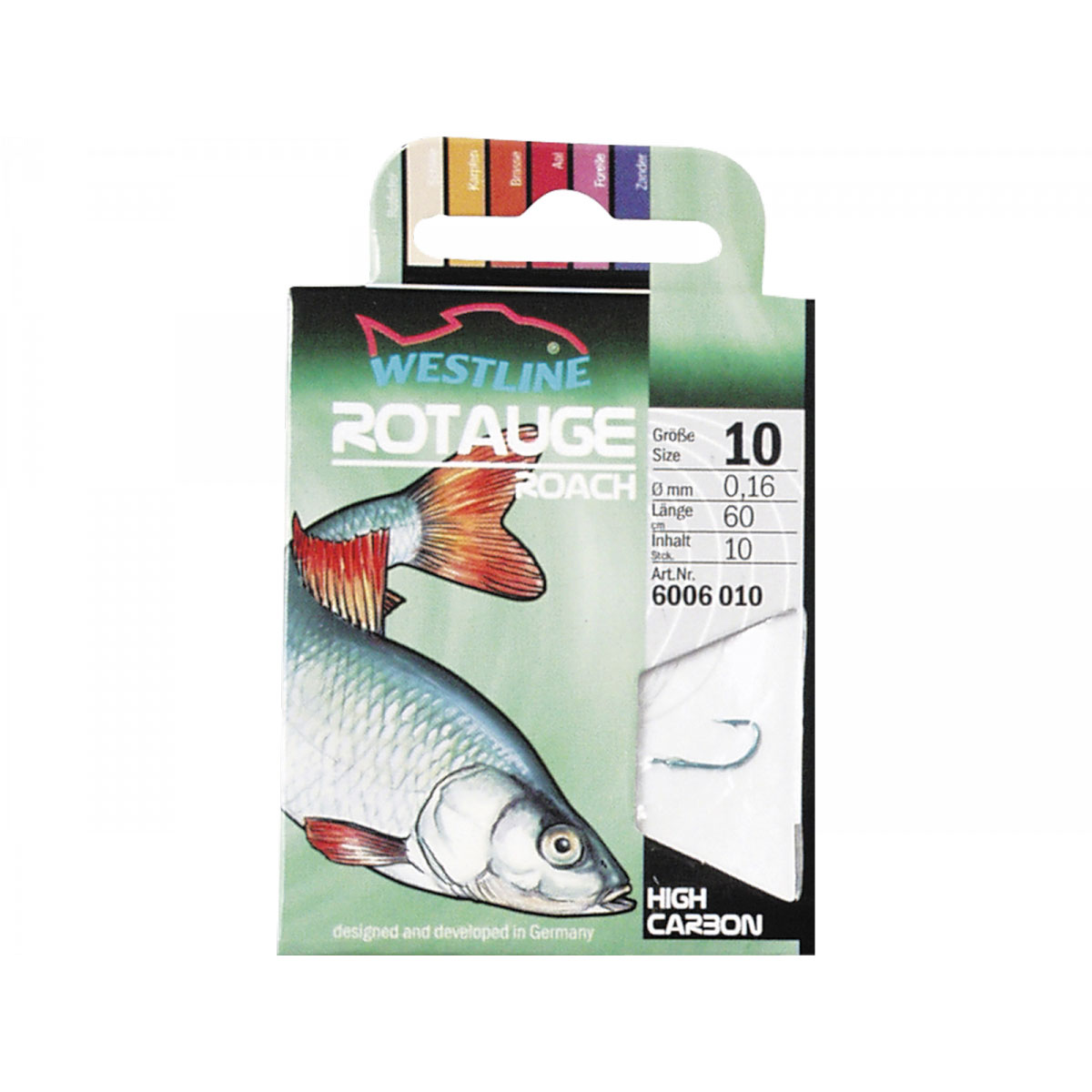 westline Rotaugenhaken geb Größe 10