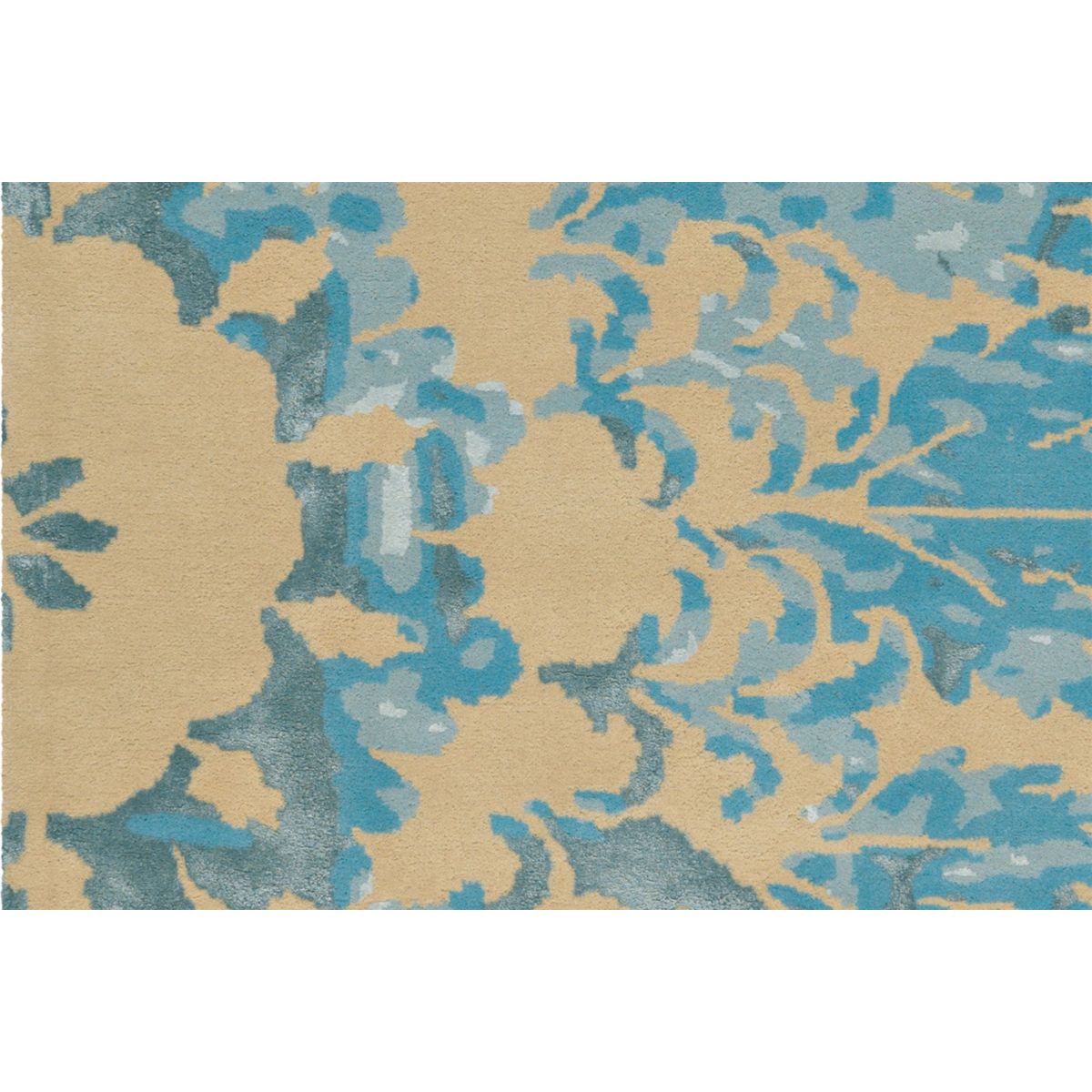 Satin 8061 Creme / Türkis 120cm x 180cm Bild 3