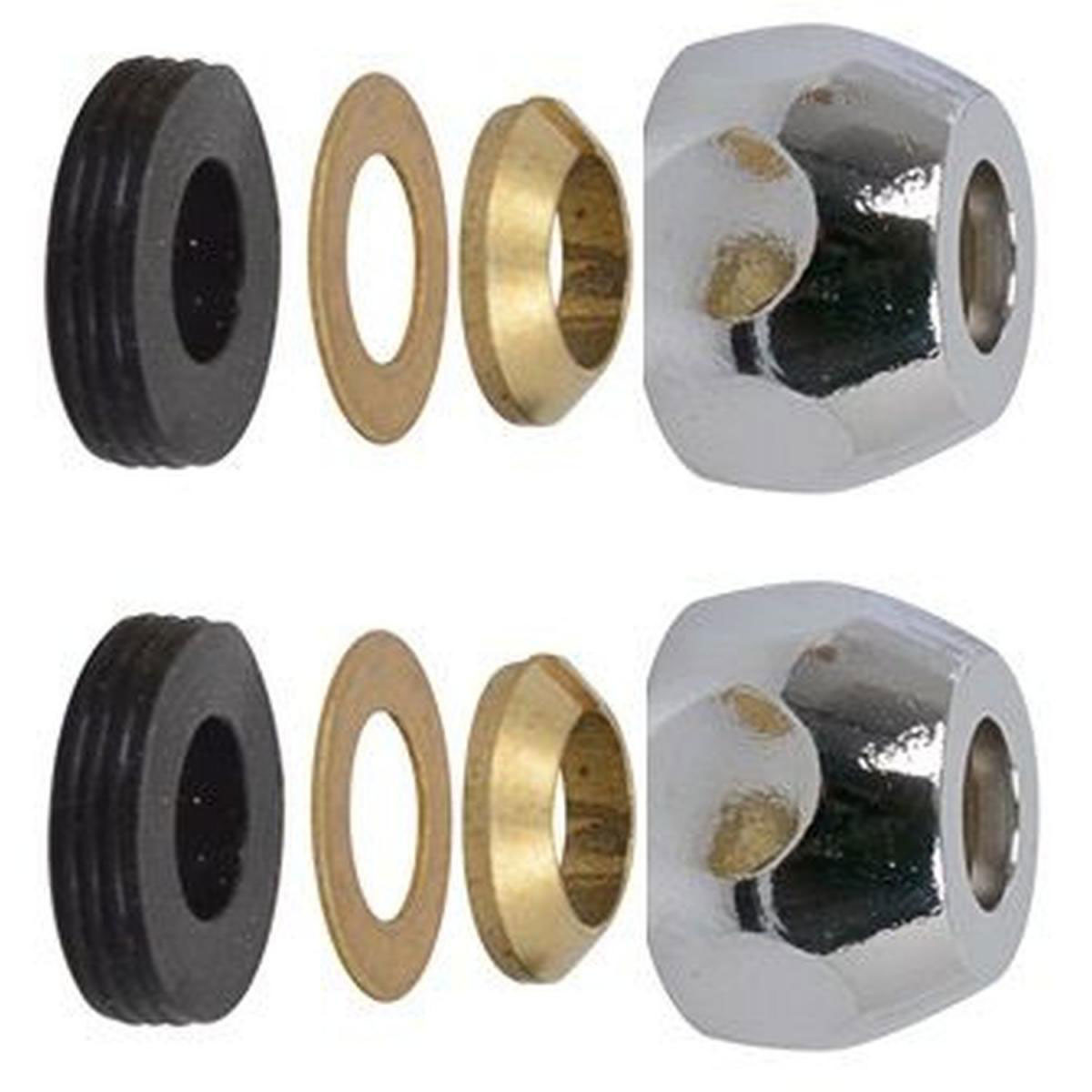 Kirchhoff Quetsch-Verschraubung 3/8" x 10 mm verchromt